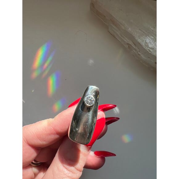 Diamond Nails Sterling Silver Nails, Nail art Special occasion wedding Nail - Picture 7 of 8